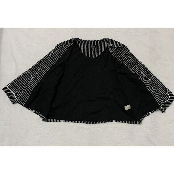 Rafaella Striped Woven Textured Boho Black Pink Blazer Jacket Women’s Sz XL, NWT - Picture 5 of 13